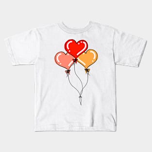 Heart Balloon Bunch Kids T-Shirt